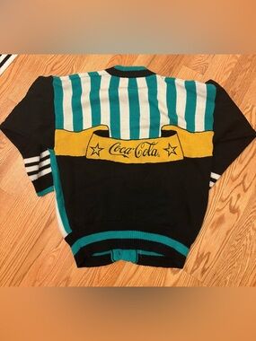RARE VINTAGE Coca Cola Striped Knit Sweater